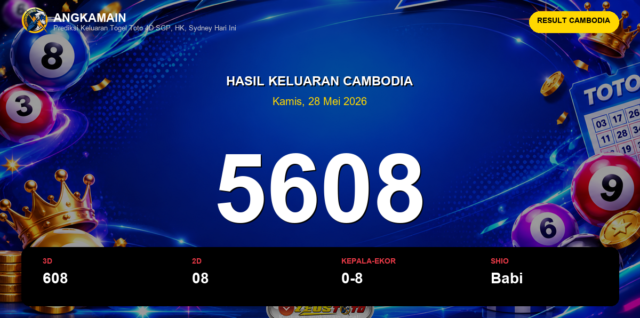 Result Cambodia hari ini 28 Mei 2026 angka 5608