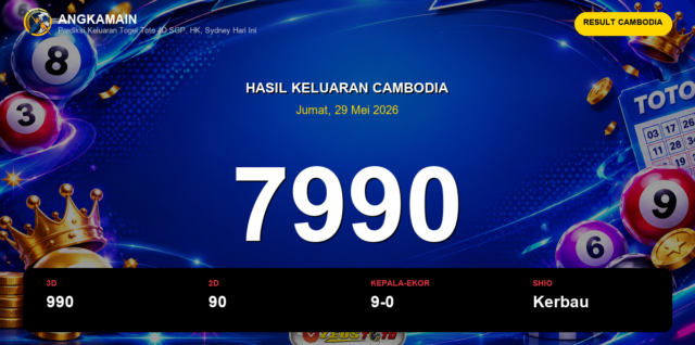 Result Cambodia hari ini 29 Mei 2026 angka 7990