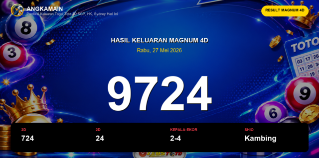 Result Magnum 4D hari ini 27 Mei 2026 angka 9724