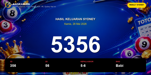 Result Sydney hari ini 28 Mei 2026 angka 5356
