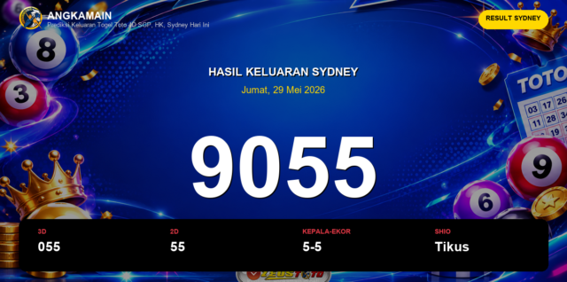 Result Sydney hari ini 29 Mei 2026 angka 9055