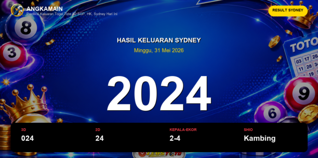 Result Sydney hari ini 31 Mei 2026 angka 2024